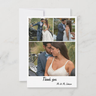Photo Collage Carte de remerciements Mariage