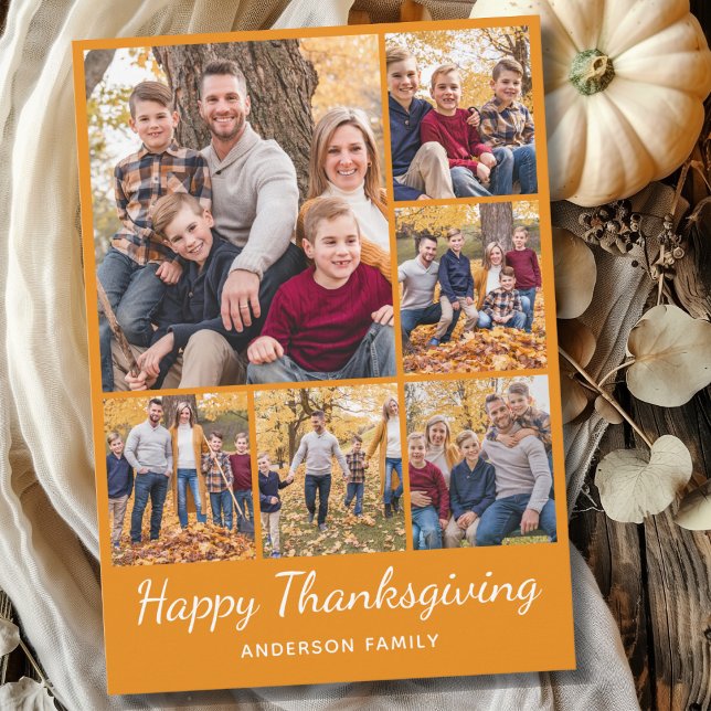 Photo Collage Carte de vacances Thanksgiving (Créateur téléchargé)