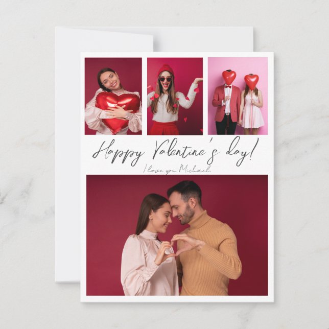 Photo Collage Carte Saint-Valentin (Devant)