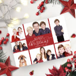 Photo Collage Cartes de Noël 7 Photos Script chic<br><div class="desc">Photo Collage Cartes de Noël 7 Photos Script chic</div>
