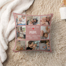 Photo Collage Coussin Cadeau Pour Maman - Album Ph
