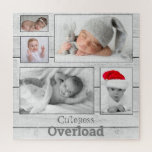 Photo Collage Cuteness Overload Puzzle<br><div class="desc">Créez votre propre puzzle de collage photo de famille. Ajoutez votre photo préférée. Un grand cadeau pour grand-mère,  grand-père,  maman,  papa. Qui n’adorerait pas construire ce puzzle ? Faites-le vous-même avec vos photos préférées. Le cadeau parfait pour tous ceux qui figurent sur votre liste de Noël.</div>