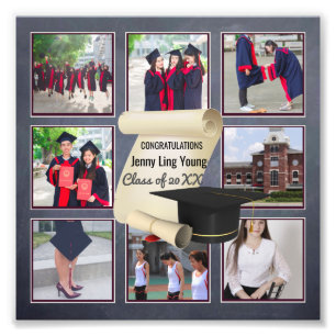 Photo Collage Graduation WALL ART - Commémoratif