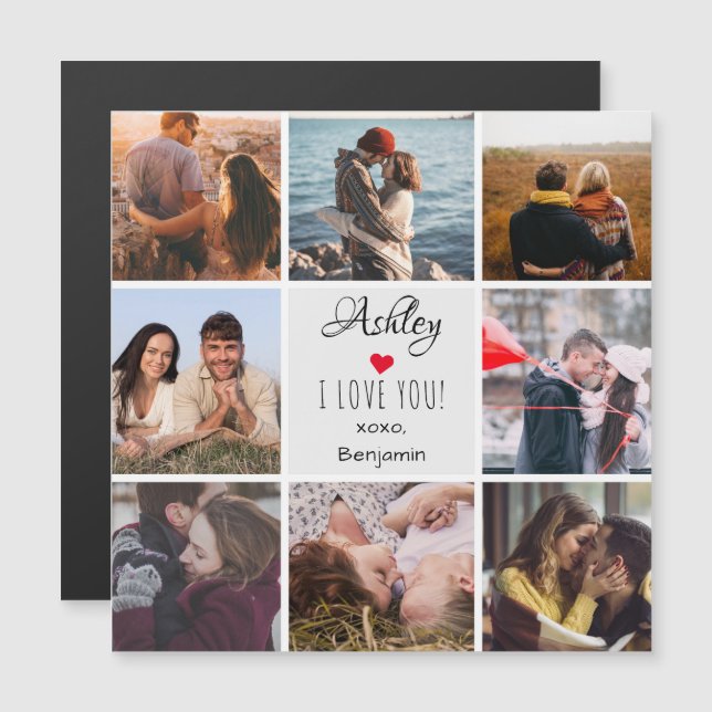 Photo Collage ''I Love You'' Saint-Valentin (Devant / Derrière)