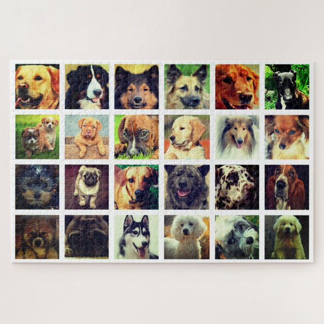 Photo Collage Jigsaw Puzzle De Chiens (Horizontal)