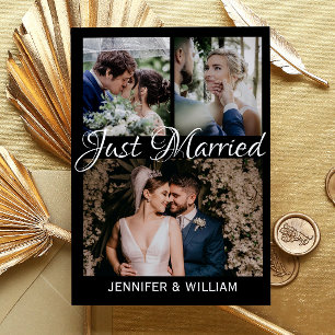 Photo Collage Juste Marié Mariage Faire-part