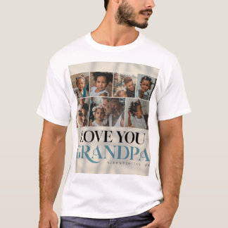 "Photo Collage 'Love You Grandpa' T-Shirt -