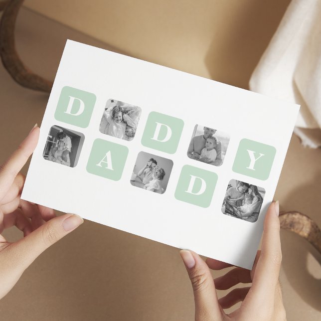 Photo Collage moderne Mint & Happy FathersDay Cade (Créateur téléchargé)