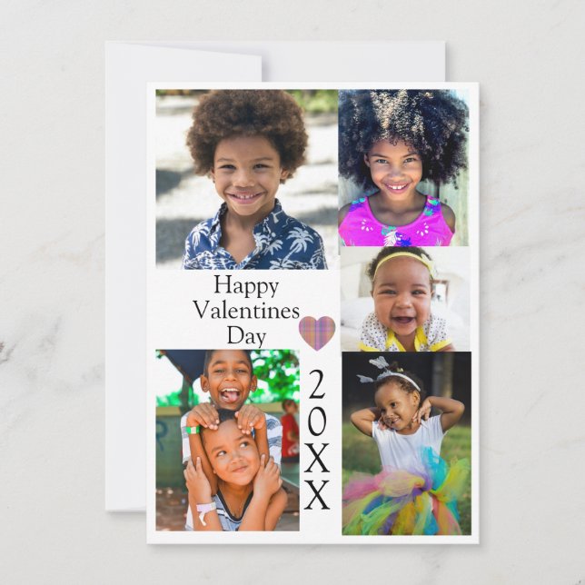 Photo Collage Valentines Heart Custom Year (Devant)