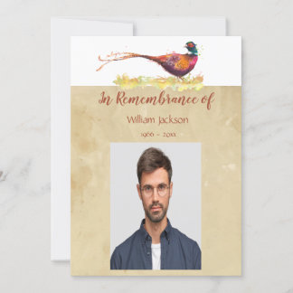 Photo commémorative Invitation Aquarelle Oiseau fa
