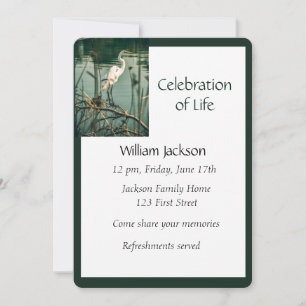 Photo commémorative Invitation Egret Water Bird