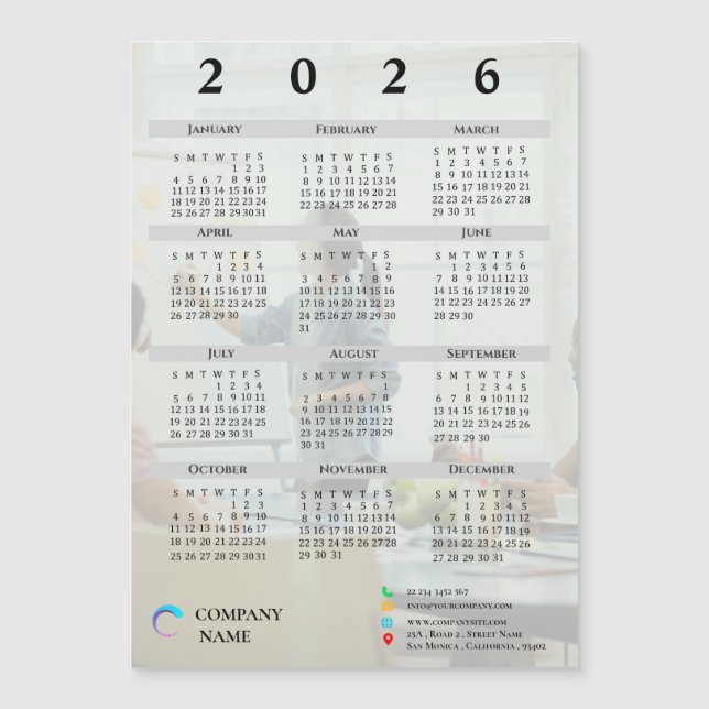 Photo Company Logo 2025 Calendrier Cadeau corporat (Devant)