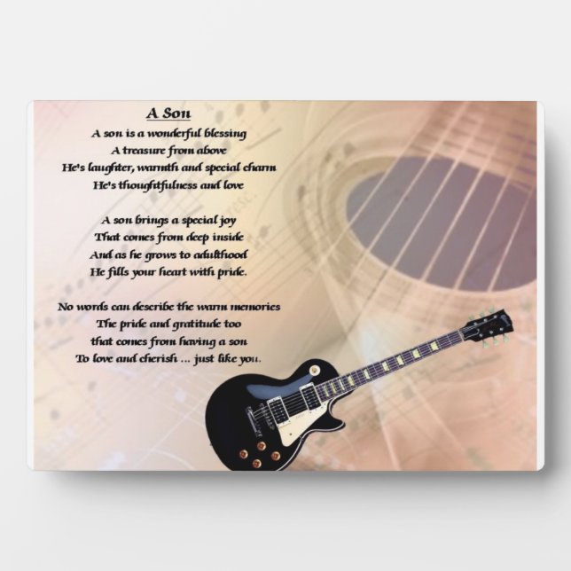 Photo Conception de guitare - Plaque de poème Son (Devant)