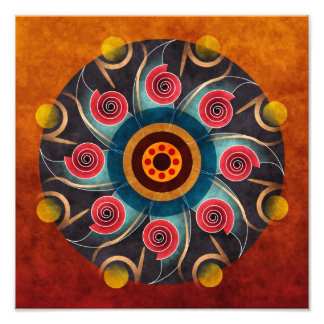 Photo couleur florale Abstrait Vector Art Impressi