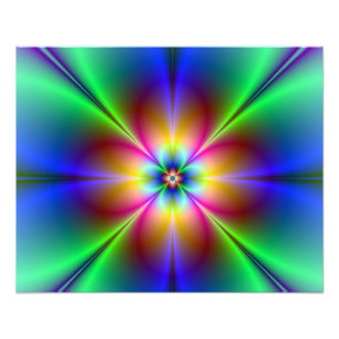 Photo couleur Neon Daisy Imprimer