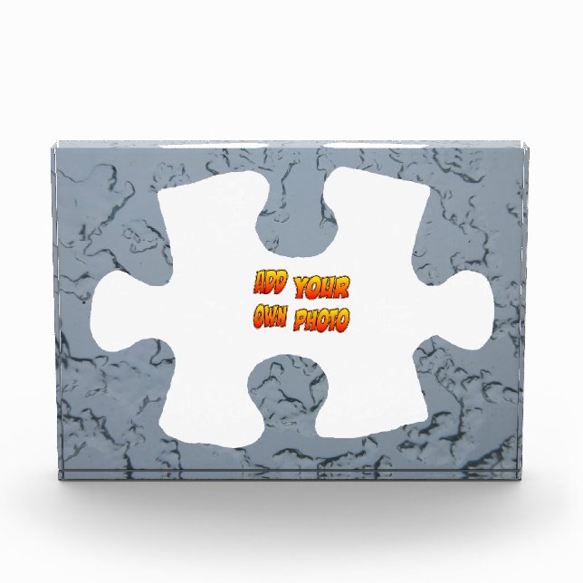 Photo Coupe de pièce de puzzle de bordure de glace. Bloc (Devant)
