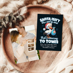 Photo Couple Noël Grossesse Faire-part