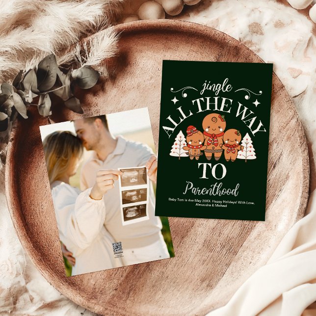 Photo Couple Noël Grossesse Faire-part (Créateur téléchargé)
