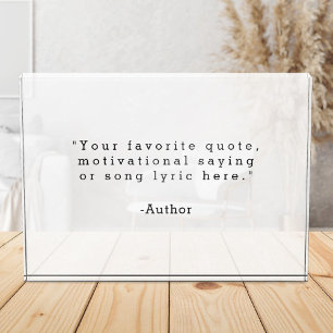 Photo Créez votre propre devis personnalisé bloc acryliq