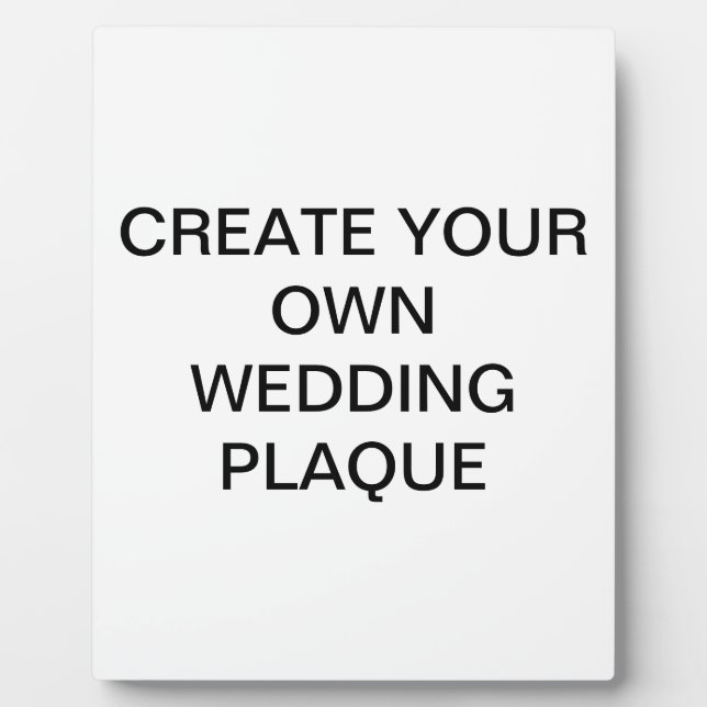 Photo Créez votre propre plaque de mariage (Devant)
