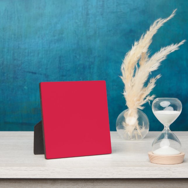 Photo Crimson Red Tabletop Plaque – Customizable (Insitu)