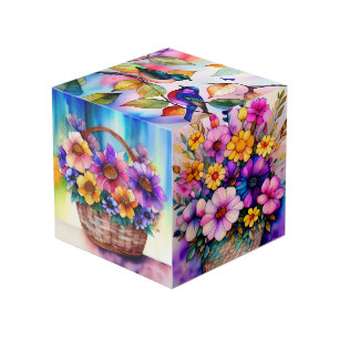 Photo Cube d'art floral