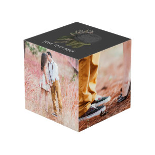 Photo Cube personnalisé avec roses noires gothiques vint