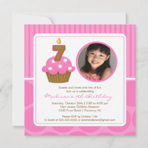 Photo Cupcake Anniversaire Invitation 7e Anniversa