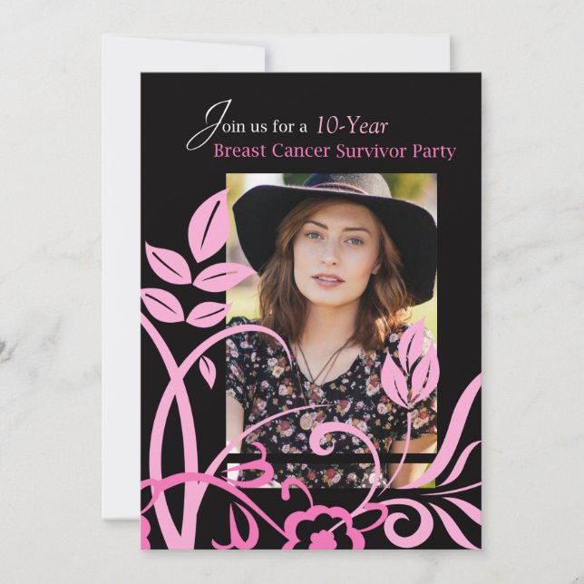 Photo Custizable 10 ans Invitation Danse du sein (Devant)