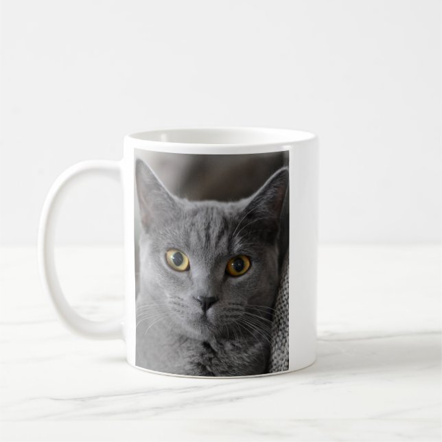 PHOTO CUSTOM COFFEE CAT PET MUG (Gauche)