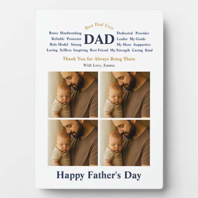 Photo Custom Father's Day Plaque (Devant)