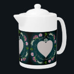 Photo Custom Floral Heart Anniversaire Mariage<br><div class="desc">Une florale simple et agréable pour elle,  qui dit exactement ce que vous voulez les honorer sur un pitcher en porcelaine fabuleusement imprimé ? Alors peut-être que mon lis floral original de la vallée,  fresia,  rose et graphisme avec votre magnifique photo est juste la chose!</div>