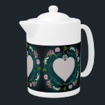 Photo Custom Floral Heart Anniversaire Mariage<br><div class="desc">Une florale simple et agréable pour elle,  qui dit exactement ce que vous voulez les honorer sur un pitcher en porcelaine fabuleusement imprimé ? Alors peut-être que mon lis floral original de la vallée,  fresia,  rose et graphisme avec votre magnifique photo est juste la chose!</div>