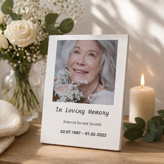 Photo “Custom Memory Plaque for Tabletop Display