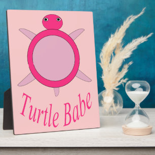 Photo Cute rose Tortue Babe Plaque