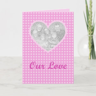 Photo Cutout Heart Valentine's Day Card Modèle