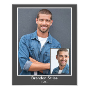 Photo d'acteur Borderline 8x10 avec encart imprimé