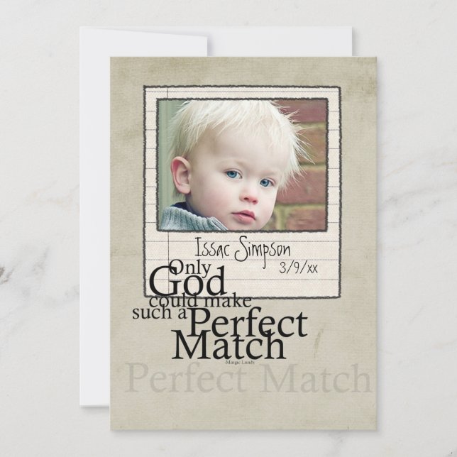 photo d'adoption faire-part (Devant)