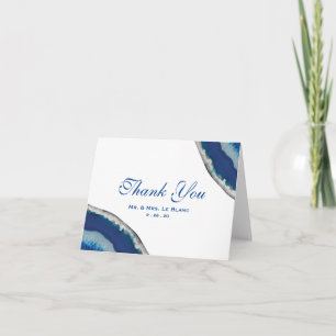 Photo d'agate de mariage de bleu marine du Merci
