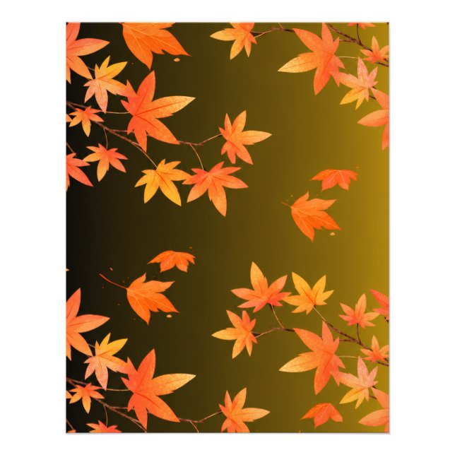 Photo d'agrandissement de feuilles d'érable d'auto (Devant)