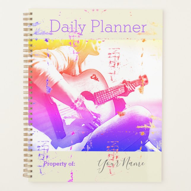 Photo Daily Planner Female Guitar Player HAMbWG (Devant)