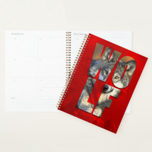 Photo d'animal de loup avec typographie