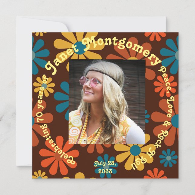 Photo d'anniversaire Retro Boomer (Devant)