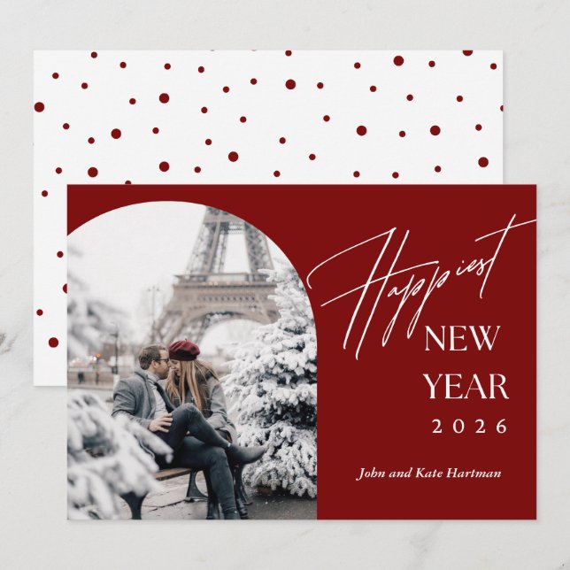 Photo d'arc Bonne Année  (Devant / Derrière)