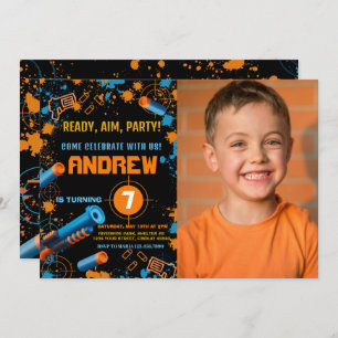 Photo Dart Party Anniversaire Invitation   Arme à