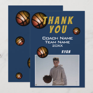 Photo de ballon de basket moderne Merci Coach