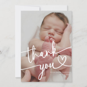 Photo de bébé moderne Merci Cœur