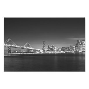 Photo de blanc de noir de nuit de San Francisco