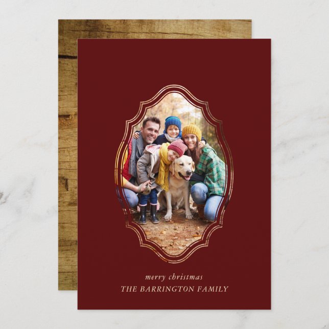 Photo De Bois Et De Bourgogne Minimale Moderne (Devant / Derrière)