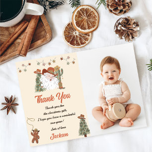 Photo de carte de remerciement de fête de Noël de